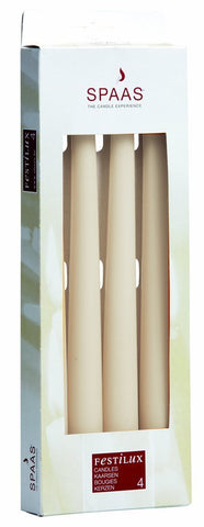 Spaas Taper Dinner Candle Pack of 4 - White